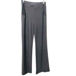 Joseph Ribkoff Elastic Waist Drapey Wide Leg Stretch Pull-on Pants Gray Small